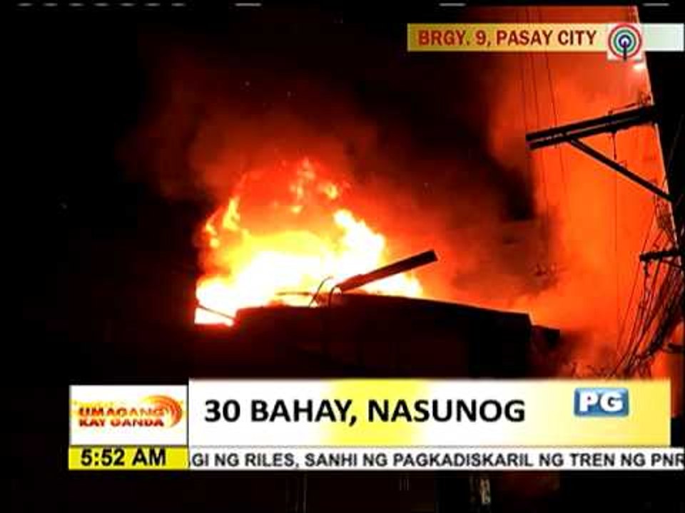 Fire razes 30 homes in Pasay