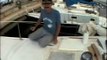 Repairing the deck of a Catalina 27 fiberglass sailboat in Florida