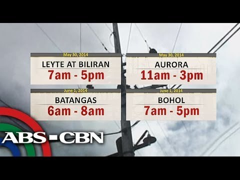 Scheduled power interruptions this week