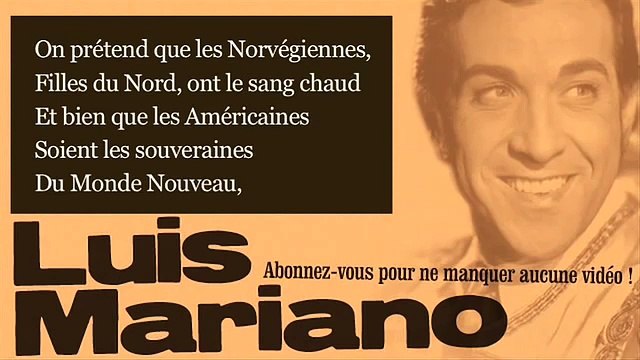 Luis Mariano - Mexico (Opérette Le Chanteur de Mexico ) - Paroles - Lyrics