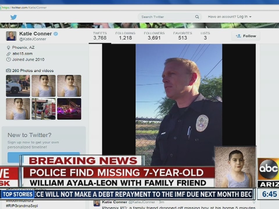 Police find missing Phoenix boy