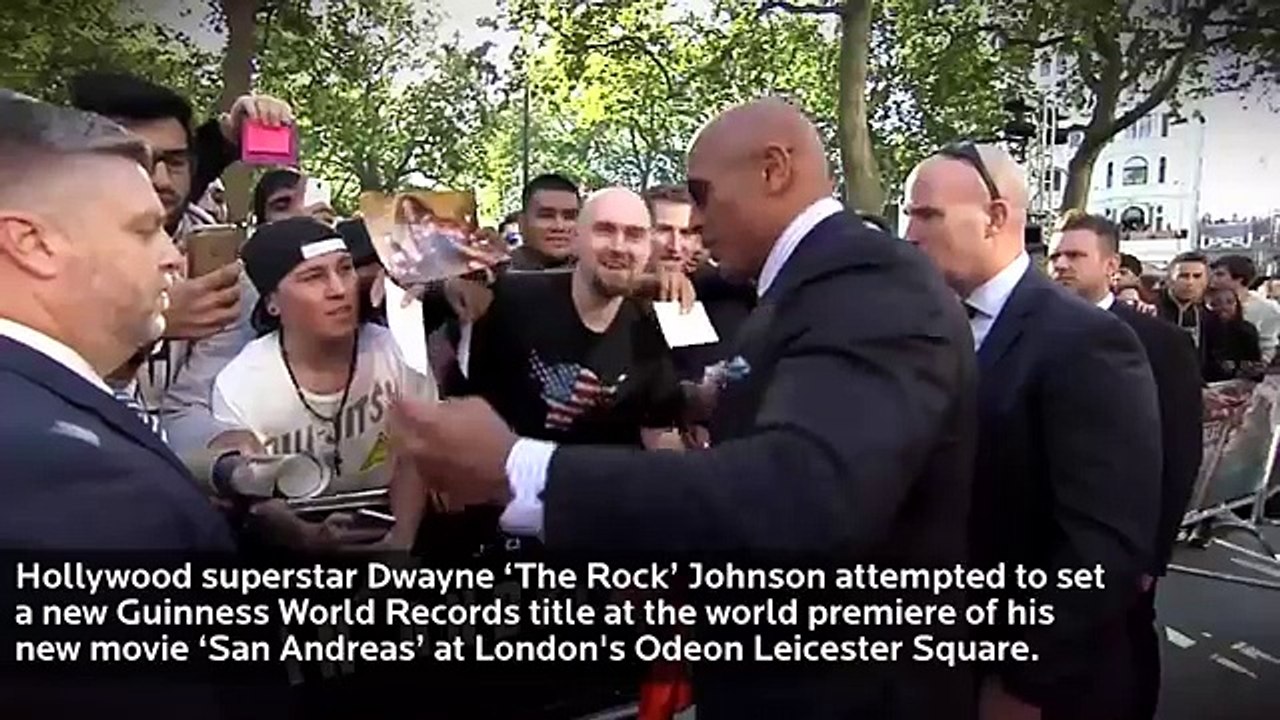 'La Roca' Dwayne Johnson bate Récord de selfies