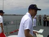 海上自衛隊イージス護衛艦　ＤＤＧ１７６ちょうかい　手旗信号実演
