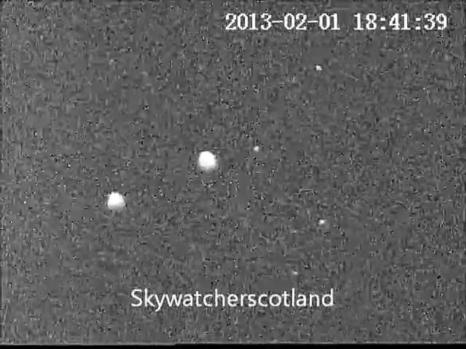 Two Big Objects One Fast One Slow 1 Feb 2015 .Scotland [Video]