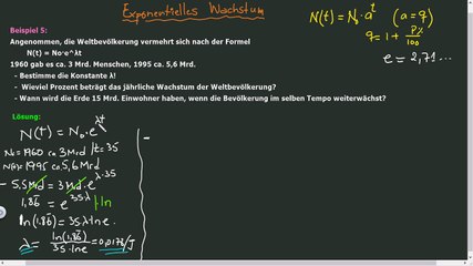 Exponentielles Wachstum - Teil 1. Beispiel 5