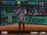 Le service à la cuillère de Michael Chang en 1989 (Roland-Garros)