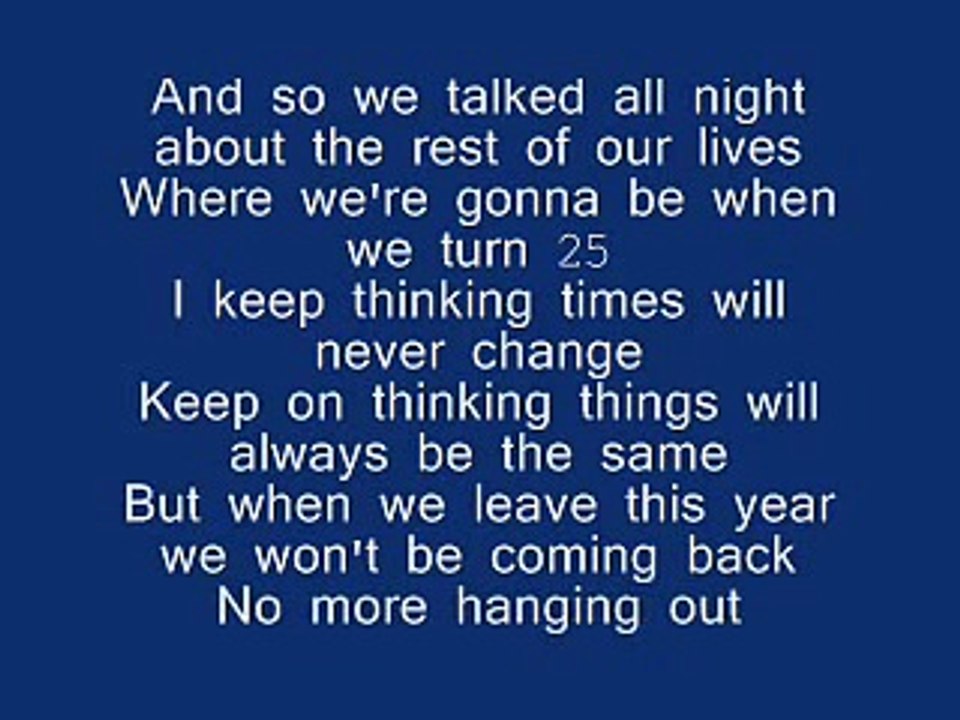 vitamin C Graduation (Friends Forever)lyrics video Dailymotion