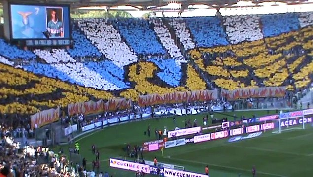 COREOGRAFIA SS LAZIO CITTACELESTE.IT DERBY 25 MAGGIO 2015