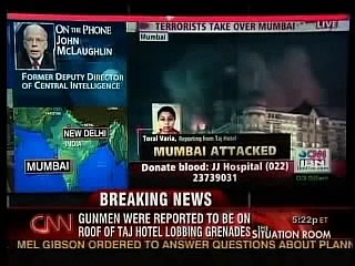 CNN coverage of Mumbai, India terrorist attack