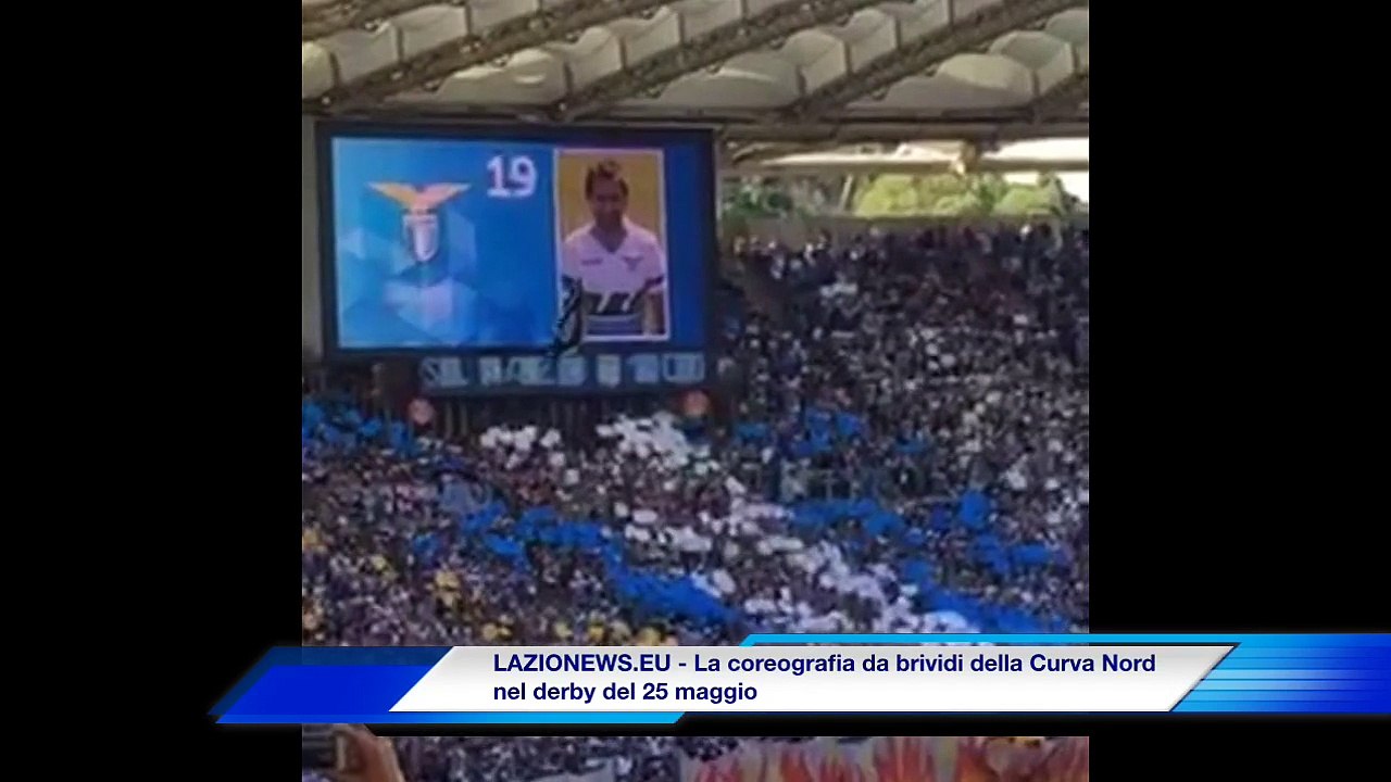 25.5.15 - La coreografia da brividi della Curva Nord del derby con la Roma