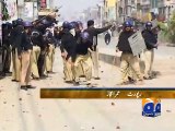 Violent protests after clash with police kills two lawyers in Sialkot-Geo Reports-25 May 2015