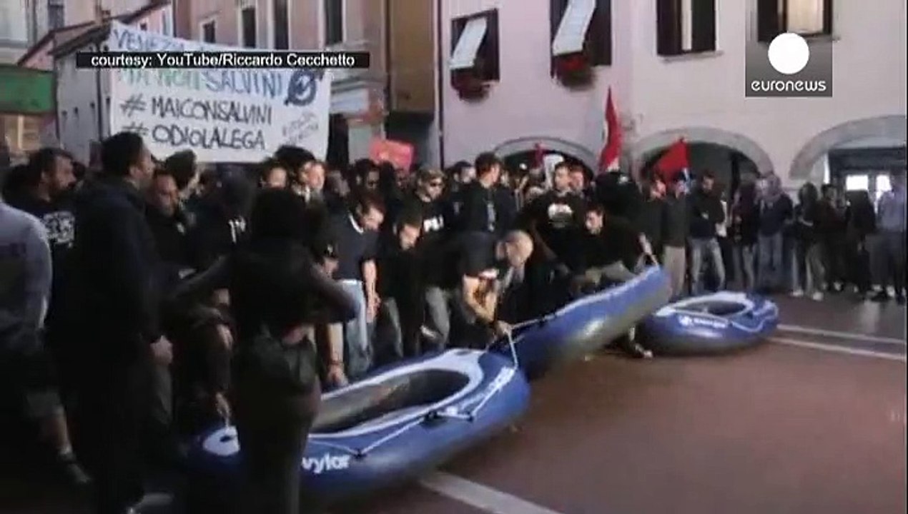 Italie : violences en marge d'un meeting du chef de la Ligue du Nord