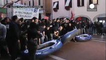 تظاهرات خشونت بار علیه حزب راستگرای افراطی ایتالیا