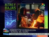 Cae 1.7 % la producción mundial de acero