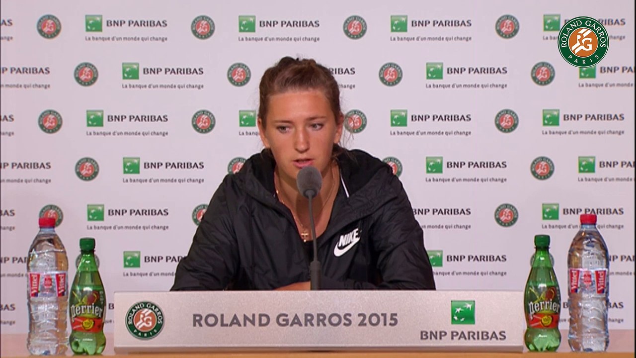 Press conference Victoria Azarenka 2015 French Open / R128