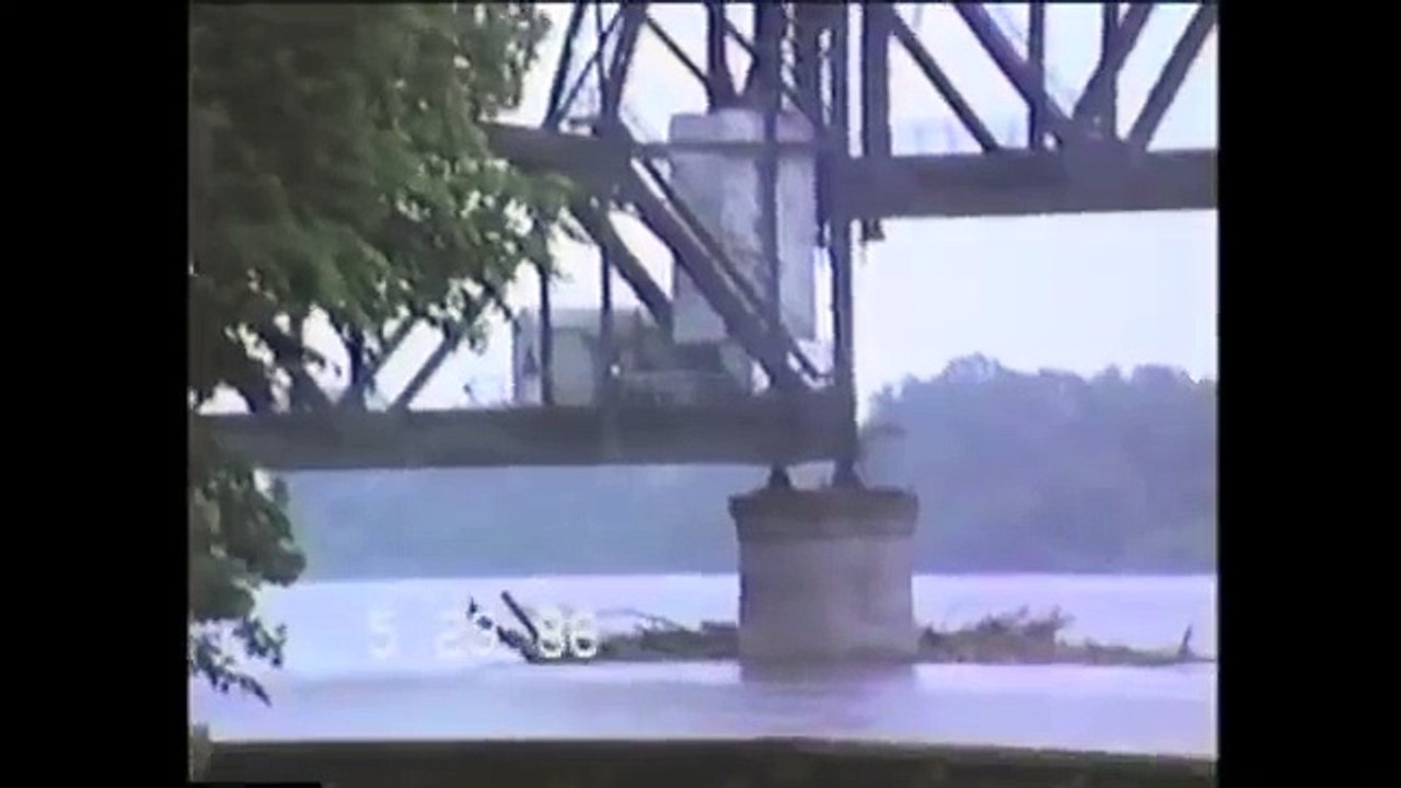 Last Katy Train on bridge at Boonville, MO