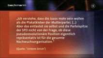 Sascha Vogt und Peer Steinbrück bei Beckmann zum Thema: Jusos