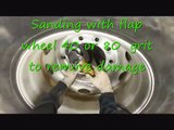 sanding and polishing aluminum rim