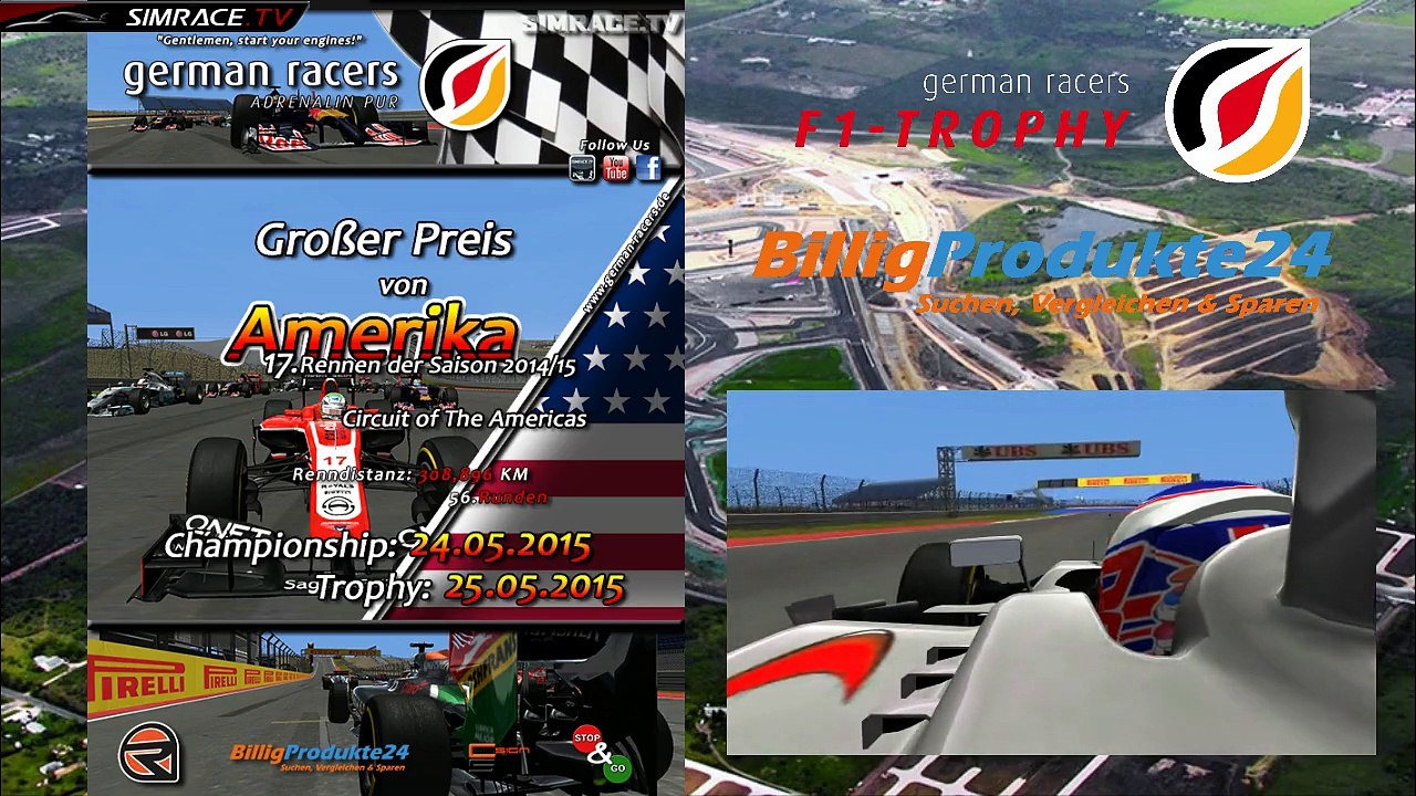 F1 Trophy 2014-15 - 17 Rennen in der USA