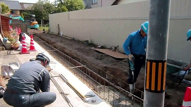 土木工事　コンクリート打設