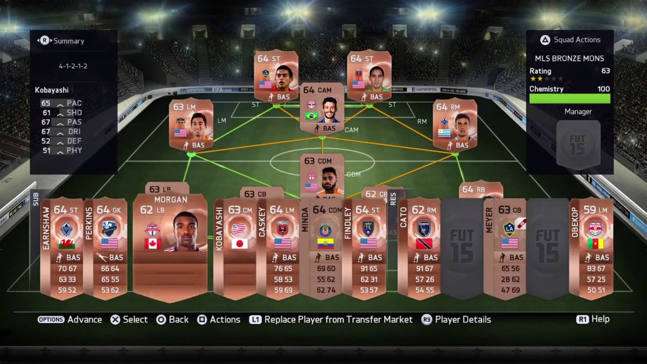 FIFA 15 Ultimate team: Bronze Squad Challenge: Division 9, match 1