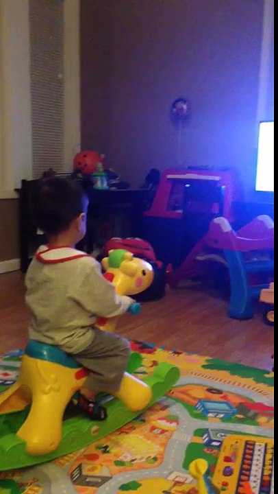 Watching his favorite "Mr.Peabody & Sherman"