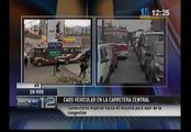 Metro de Lima: Caos vehicular en Carretera Central por desvíos