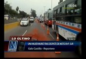 Accidentes de tránsito: mujer murió al caer de motocicleta en Panamericana Sur