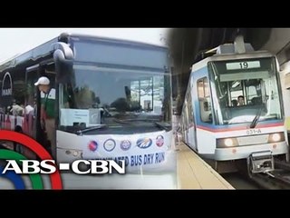 Скачать видео: MRT tests 'express trains,' 'articulated bus'