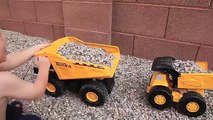 BIG Tonka Metal Toy Dump Trucks Contruction Yard Excavator, Backhoe, Front Loader