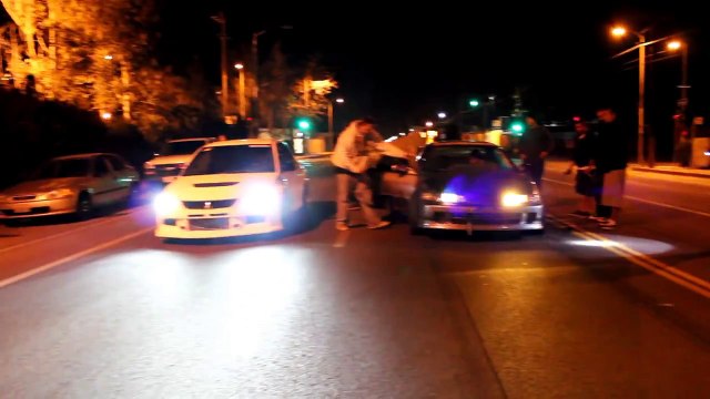 Asylum Racing turbo Integra VS Street Built Evo street racing