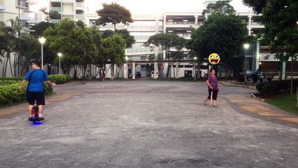 Turning while reversing on electric unicycle!