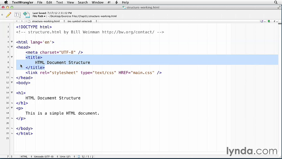 Lynda - HTML Essential Training