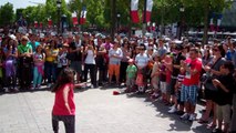 Amazing French breakdancing on the Champs Elysees