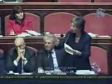 Lo scontro in aula con Rosi Mauro sugli emendamenti al ddl Gelmini