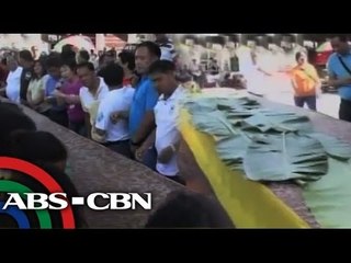 Giant kakanin star of Pangasinan festival