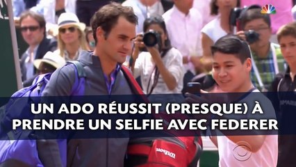 Un ado réussit (presque) à prendre un selfie avec Federer