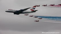 British Airways Airbus A380 & The Red Arrows at RIAT Fairford 2013 (HD)