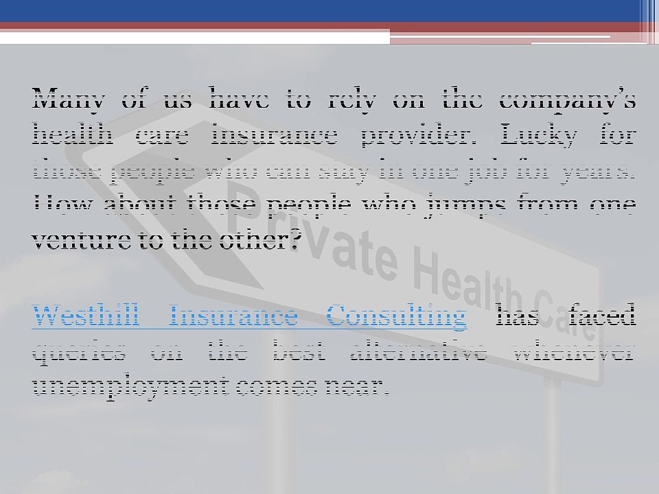 Finding Private Health Insurance