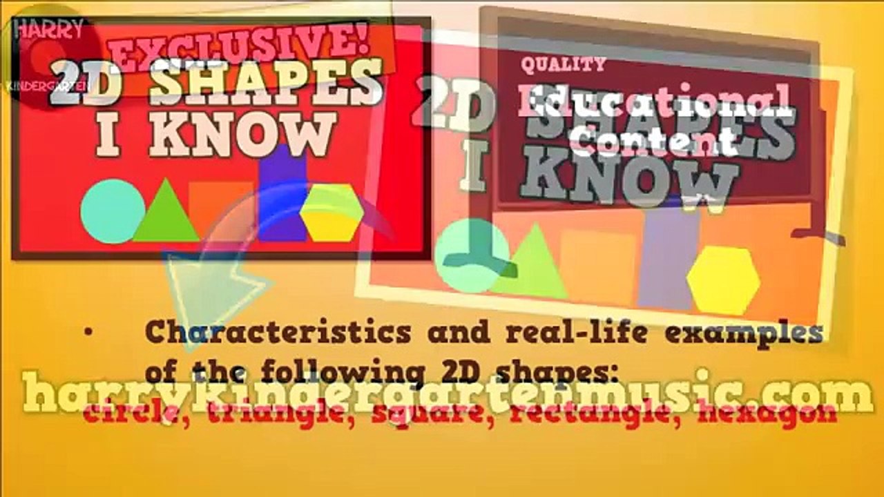 2D Shapes I Know! (song for kids about flat shapes: circle, triangle, square, rectangle, hexagon)