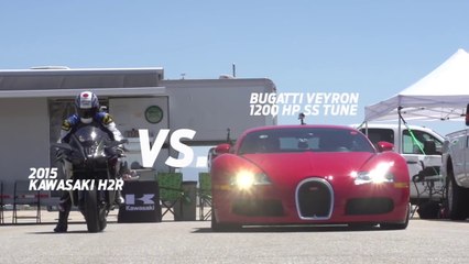 Ninja H2R Vs Veyron, MP4-12C & GT-R  R35