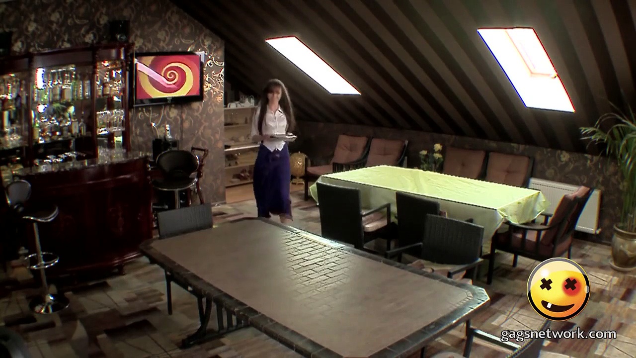 Naked and Funny Introducing The Skirtablecloth! (HD)