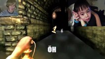 5 year old SCARED reaction of Pewdiepie AMNESIA MONTAGE