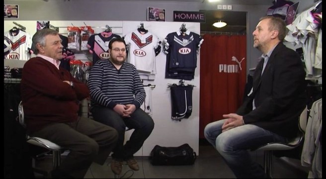 Virage sud - Alain Bauderon avec les supporters