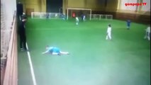 Russian Football Coach Kicks Kid Player Into the Air | Soccer Coach Kicking Child During Game; VIDEO