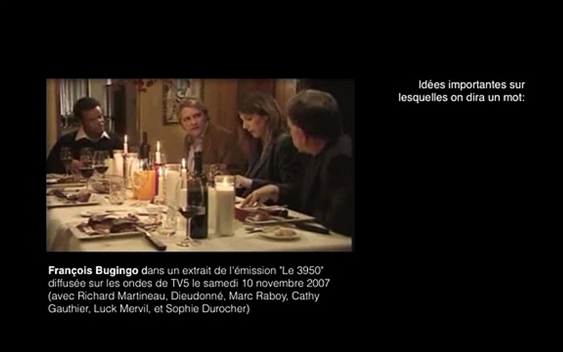 De la crédibilité du journalisme officiel : Dieudonné face à François Bugingo (2007)