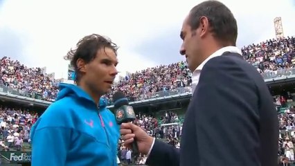 Rafa Nadal On-court interview / 26 May 2015