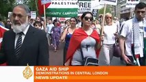 Demonstrations in London against Israeli raid on Gaza aid flotilla