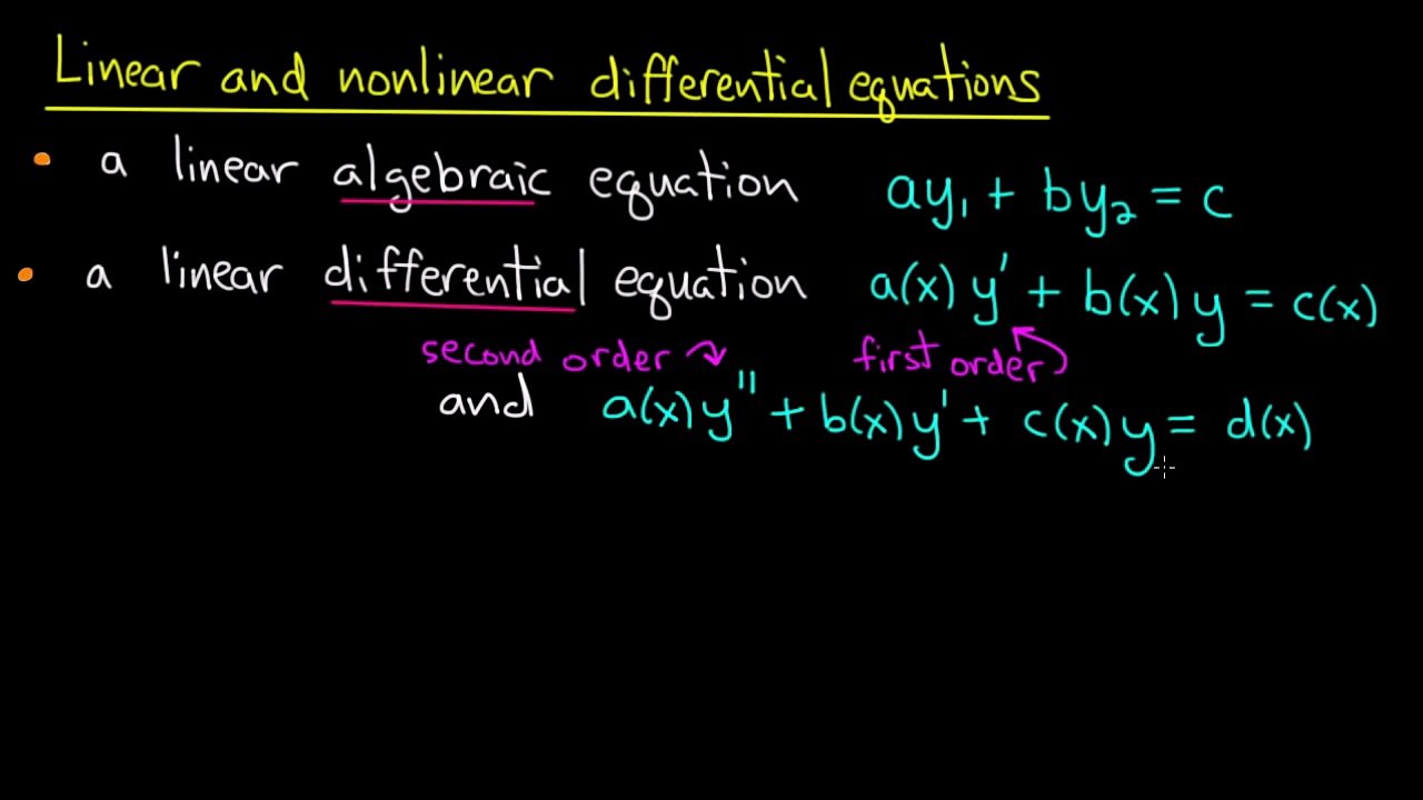 ODE | Linear versus nonlinear