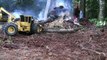 Yarding logs and stoking the fire with the Tigercat Skidder